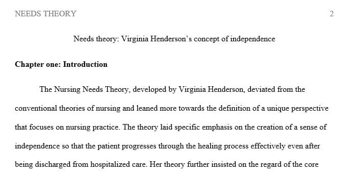 Complete a concept analysis of a concept found in a nursing theory using an identified process.