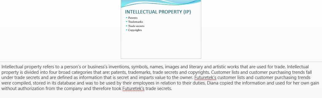 Determine whether Dana has taken Futuretek's intellectual property