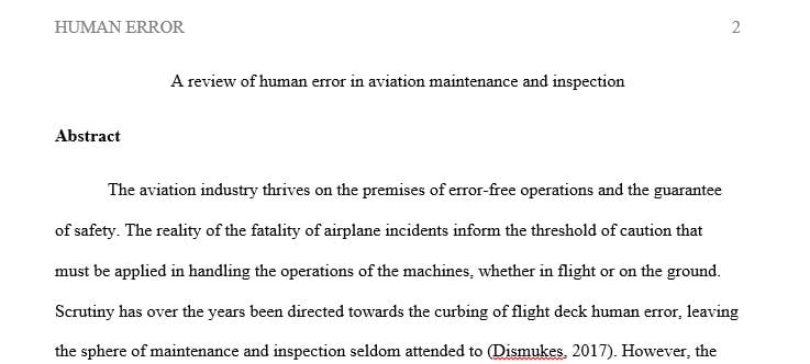 Evaluating maintenance errors and human factors in aviation related accidents and incidents