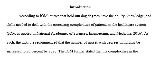 Examine the importance of nursing education and discuss your overall educational goals.