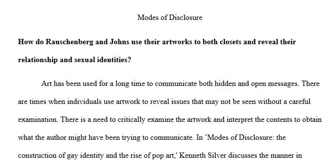 How do Rauschenberg and Johns use their artworks to both closet and reveal their relationship and sexual identities