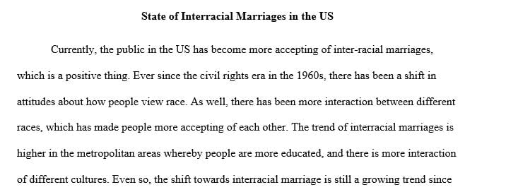 How would you describe interracial marriage in the United States today