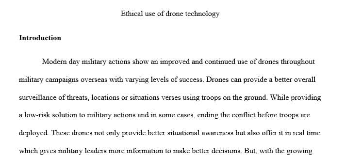 Military drone technology development and use.