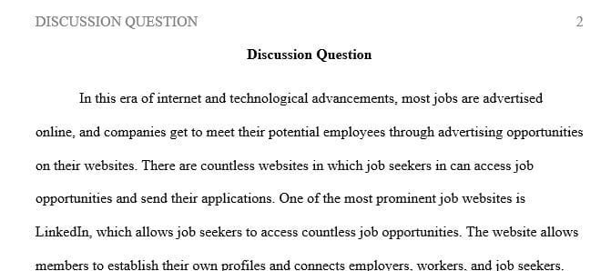 Research various Job websites. Evaluate their Job offerings