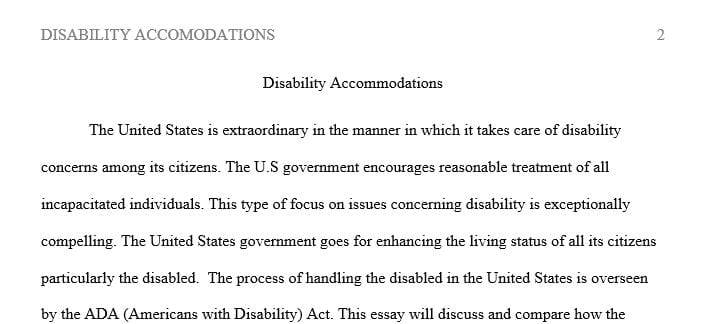 Revisit how the U.S. accommodates disabilities through the Americans with Disabilities Act.