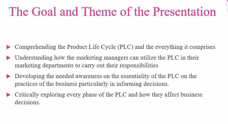 The Product Life Cycle (PLC) is a vital component of the marketing plan