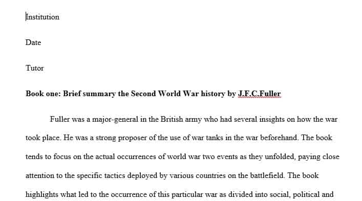 The Second World War 1939-1945: A Strategical and Tactical History by J.F.C. Fuller