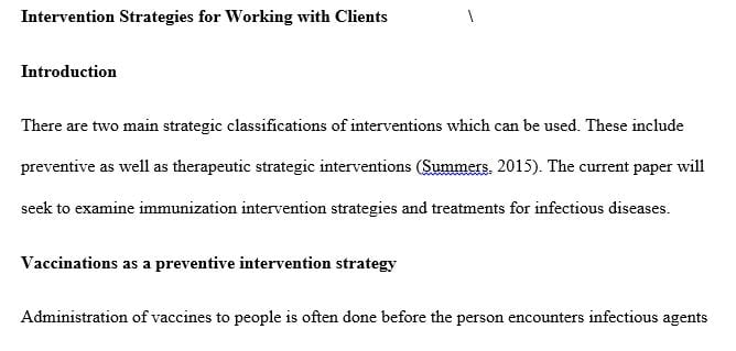 This course has addressed a number of intervention strategies for working with clients