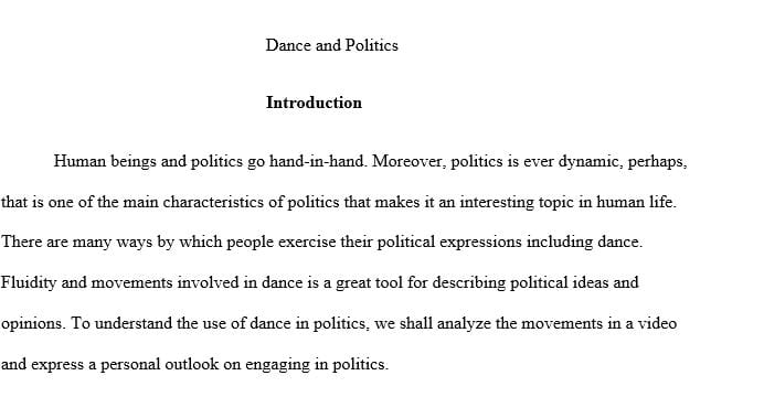 Watch a dance and decipher its message while describing what you see happening in the body