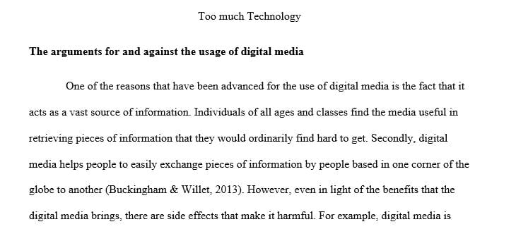 What are some of the arguments for and against the use of digital media