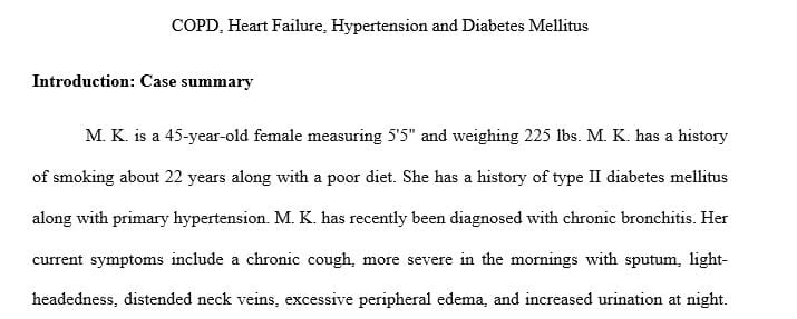 What clinical findings correlate with M. K.’s chronic bronchitis