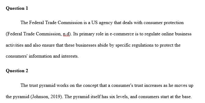 What is the FTC? Define its role in e-commerce.
