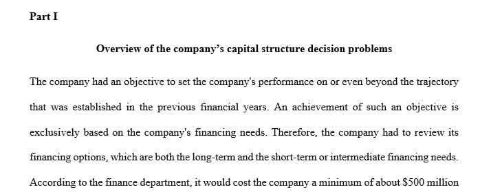 What kind of capital structure would you propose to Hutchison Whampoa in light of its future needs and why