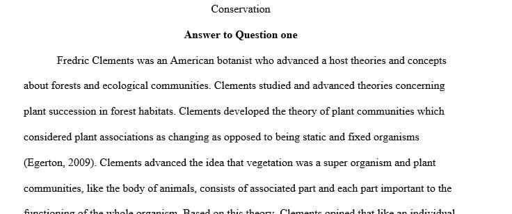 What were Frederic Clements theories and ideas about forests