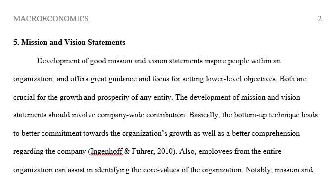 Who do you think should contribute to the development of the vision and mission statements