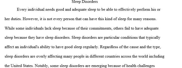Write a 10 page APA style 7th edition research paper about Sleeping Disorders.