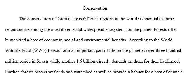 Write a paper about how changes in forestation conservation laws have led to issues with the animals