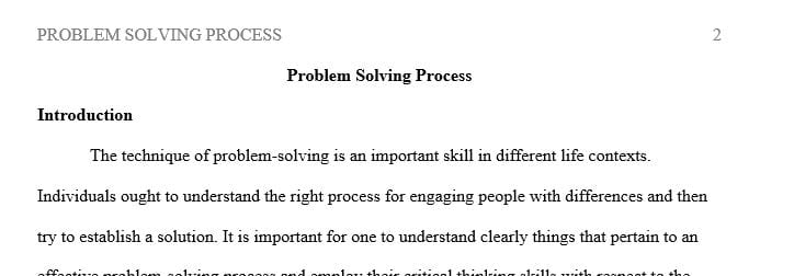 Write a paper that presents a synthesis of your ideas about solving the problem using this systematic approach.
