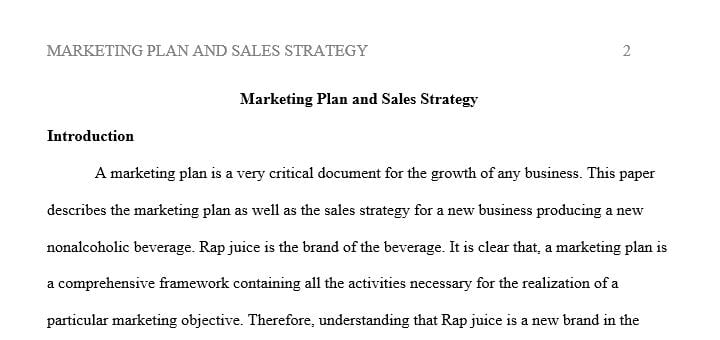 Write the three to five page Marketing Plan & Sales Strategy section of your business plan