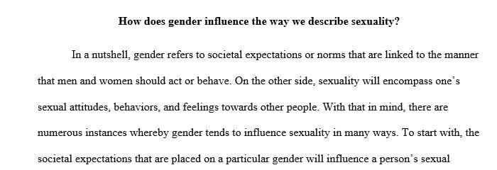 How does gender influence the way we describe sexuality
