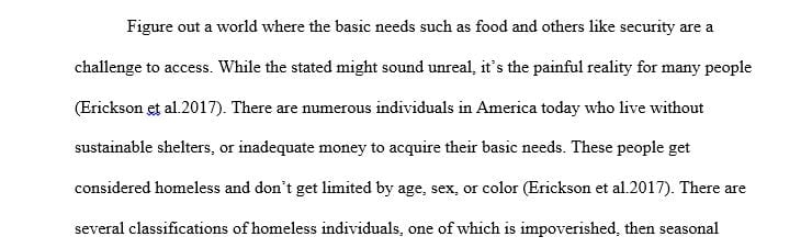 Research Paper on Homeless In America  