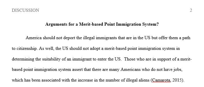 Should America deport undocumented immigrants and adopt the Raise Act and switch to a merit-based point immigration system