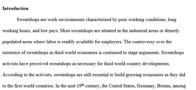 Which economic concepts can be used to better understand sweatshops and manufacturing in the developing world