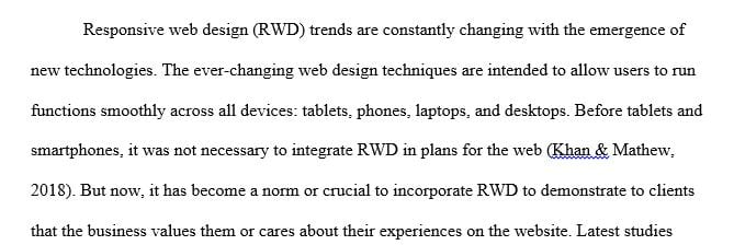 Writing of current trends/current technology section of the literature review.