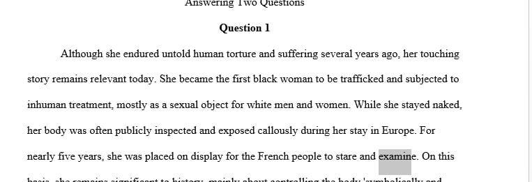 Who is Sara Baartman and what is she important to history in regards to controlling the body symbolically and literally