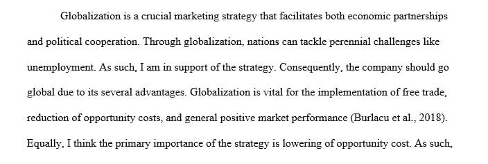 Your team attends a trade conference on the subject of globalization