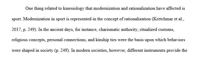 Identify gambling as having a major role in the rationalization and modernization of sport.