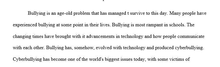 Analyze bullying in social media and communication technologies
