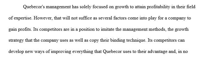 Apply strategies from Porter's model to make Quebecor Printing’s business more profitable.