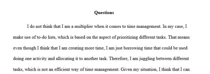 Are you a multiplier when it comes to your time management
