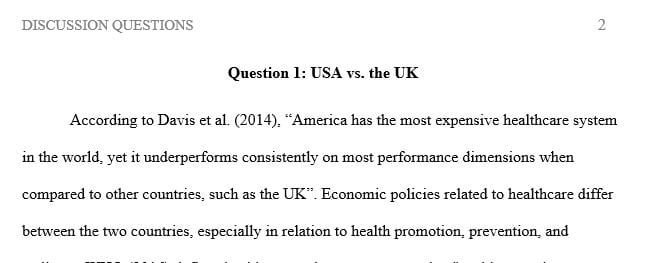 Compare the economic policies for health promotion, wellness, and prevention programs in the United States and the country you selected.