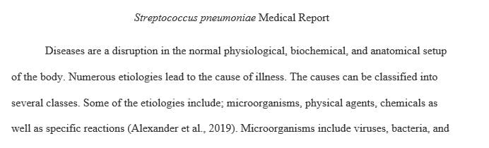 Comprehensive medical report on a Streptococcus Pneumoniae
