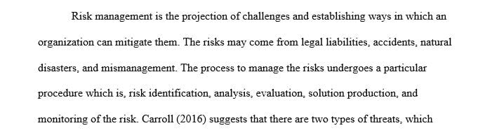 Conduct research on approaches to risk management processes