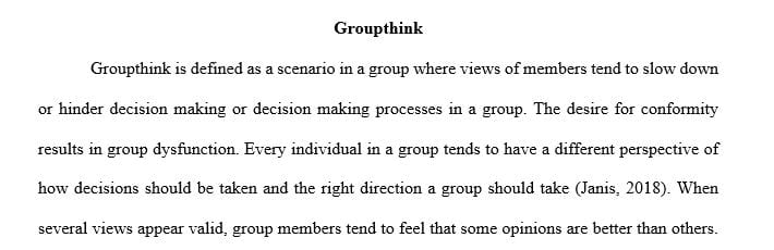 Describe how groupthink can get in the way of problem solving in groups.