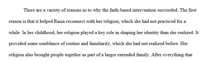 Determine What Conditions Would Cause A Human Service Professional To Integrate Faith based 