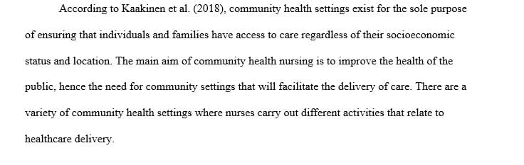 Discuss three ways in which a family health nurse may be useful in community resources.