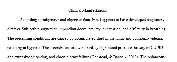 Evaluate the Health History and Medical Information for Mrs. J.