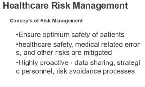 essay on risk management in healthcare