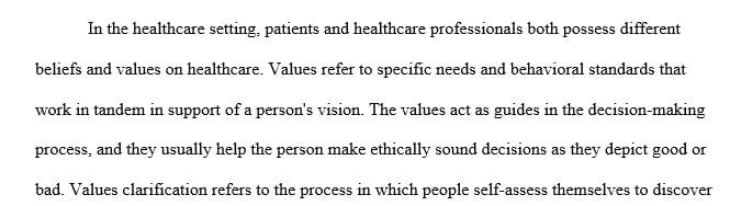 Health Beliefs and Values in Health Promotion and disease prevention class