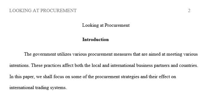 How government procurement practices affect international trade