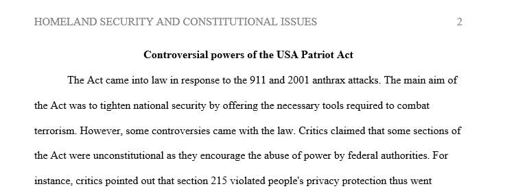 List and describe the controversial powers the USA PATRIOT Act.