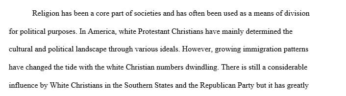 Jones　pages　of　White　America　Religion　book　Culture　in　America　The　Wars　3-5　Synthesis　paper.　Uses　End
