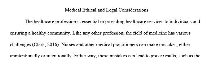 Research common legal issues in health care or choose one of the legal case studies from the Nurses Service Organization.