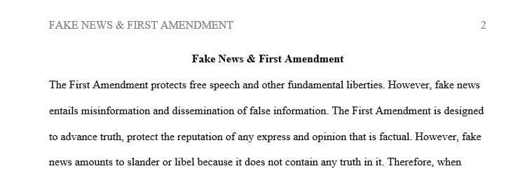 What Supreme Court ruling carves out a First Amendment exception for fake news