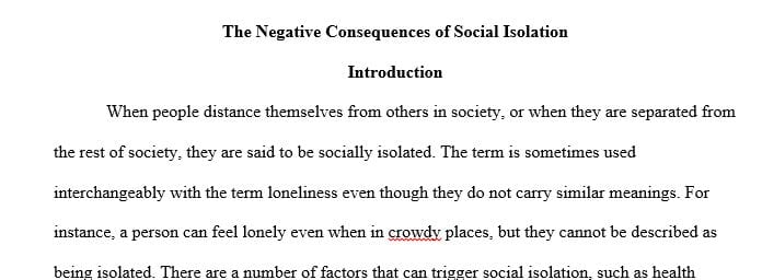 What are the sources or consequences of social isolation