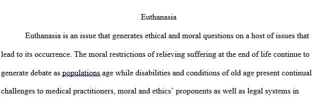 What is euthanasia and why is it considered to be morally different to murder or suicide